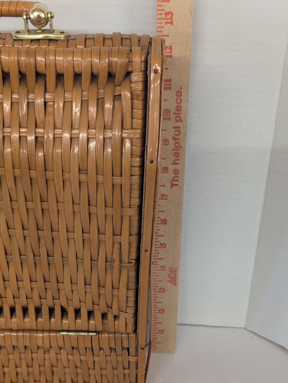 Vintage Wicker Woven Top-Handle Women’s Bag 1950s Summer Bag - Picture 7 of 7